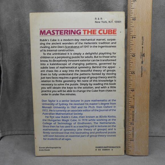 Mastering the Rubik's Cube Don Taylor 1981 First Edition Paperback - Picture 2 of 6